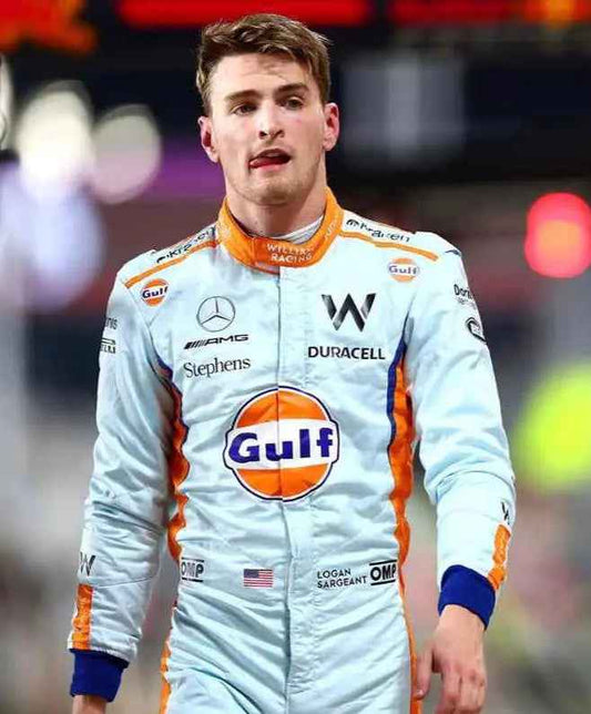 2023 Logan Sargeant Gulf & William Race Suit Singapore GP