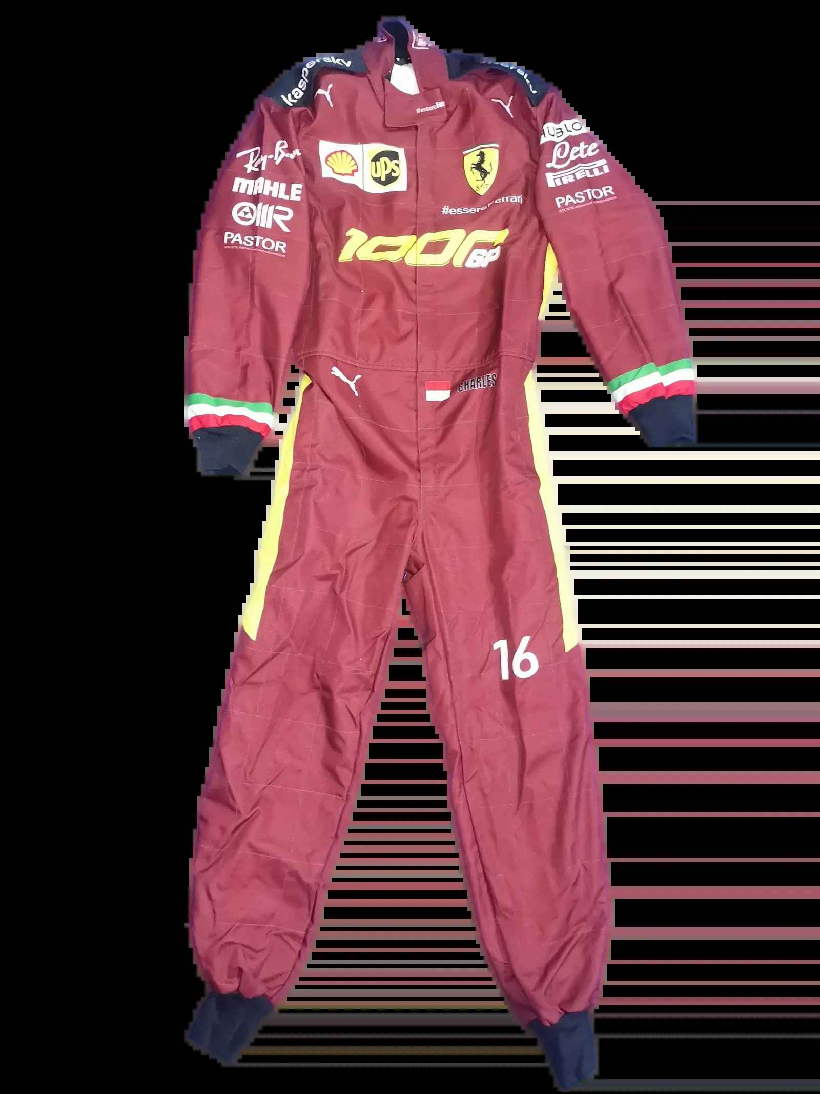 Charles Leclerc Ferrari 1000 GP Racing Suit 2020
