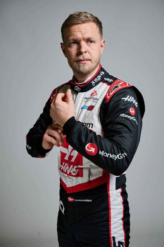 New 2024 Kevin Magnussen Haas F1 Team Replica Go Kart Racing Suit