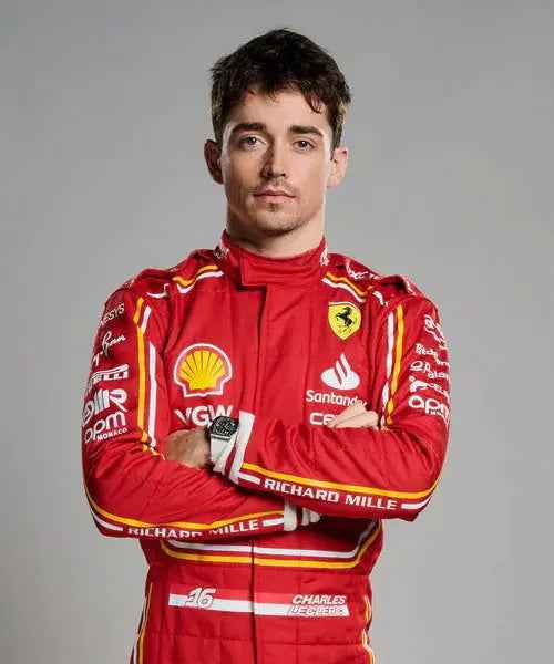 New Charles Leclerc 2024 Scuderia Ferrari F1 Team Replica Racing Suit
