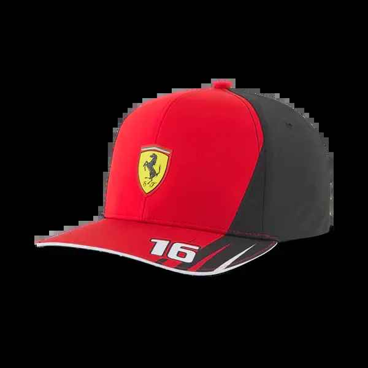 SCUDERIA FERRARI F1 2022 CHARLES LECLERC TEAM LOW CURVE BRIM CAP RED